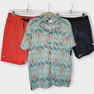 Saxx Lot of 3 Pcs Run For All Power Moves 2N1 Shorts DropTemp Polo Size Medium